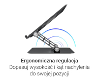 Silver Monkey Aluminiowa podstawka pod laptopa Ergo Fix - 1479558 - zdjęcie 5